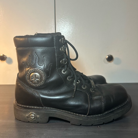 Harley-Davidson Men's Diversion Skull 6-Inch Lace-Up Motorcycle Boots - Picture 4 of 12